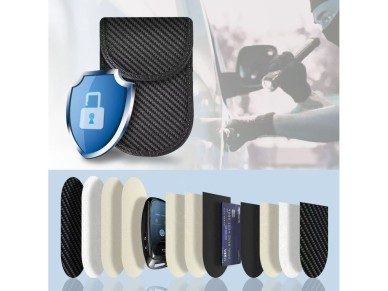 Tech-Protect KLR100 RFID Blocking Car Key Case - Black - Carbon