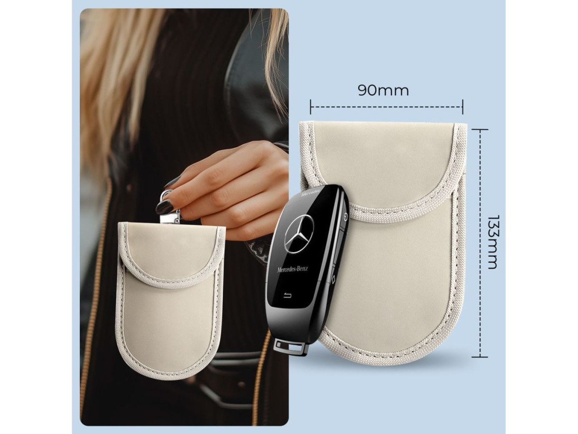 Tech-Protect KLR100 RFID Blocking Car Key Case - Beige