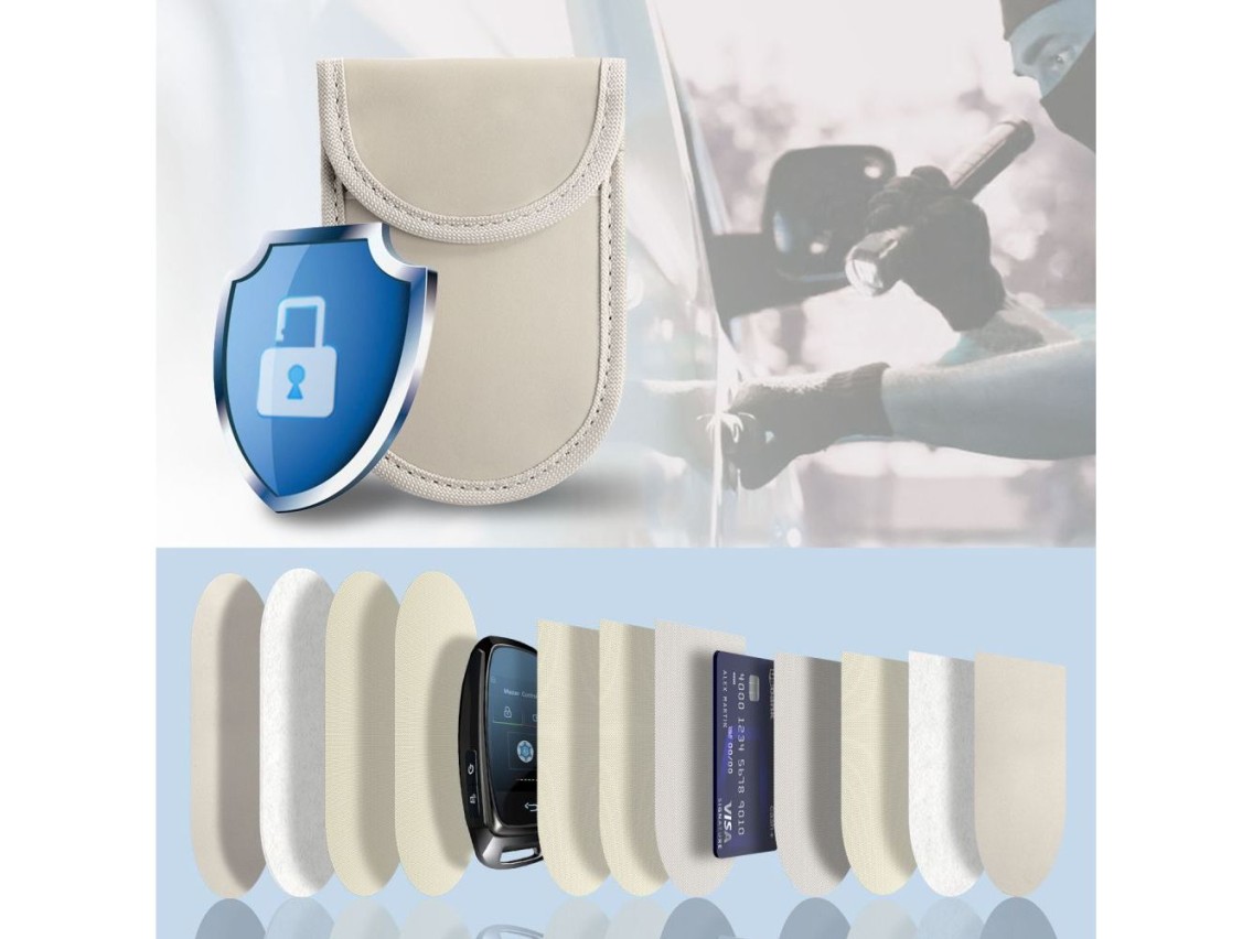 Tech-Protect KLR100 RFID Blocking Car Key Case - Beige