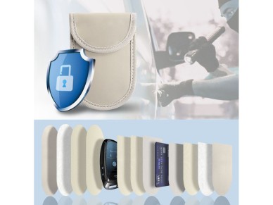 Tech-Protect KLR100 RFID Blocking Car Key Case - Beige