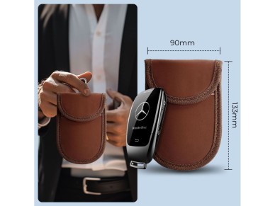 Capa para chave de carro Tech-Protect KLR100 com bloqueio RFID - Marrom Capa para chave de carro Tech-Protect KLR100 com bloqueio RFID - Marrom