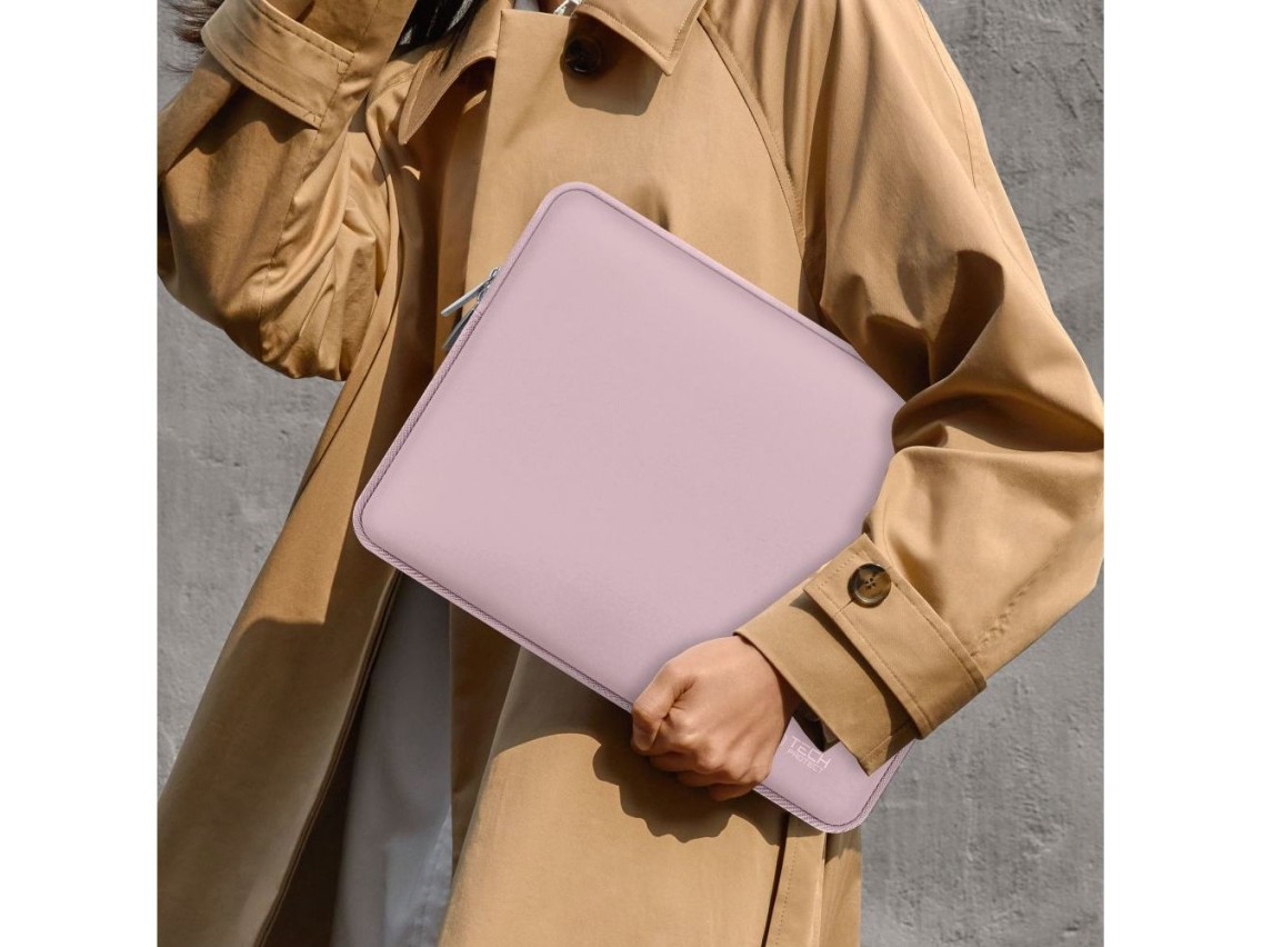 Bolsa para laptop Tech-Protect Neoslim de 13 a 14 polegadas - Rosa