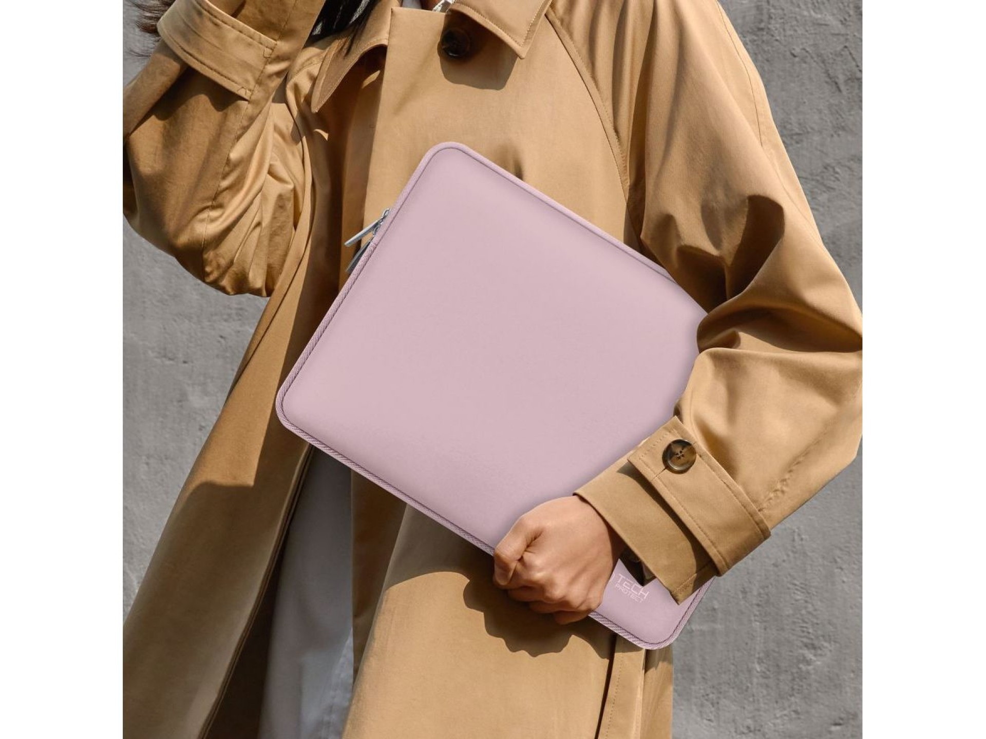 Bolsa para laptop Tech-Protect Neoslim de 13 a 14 polegadas - Rosa