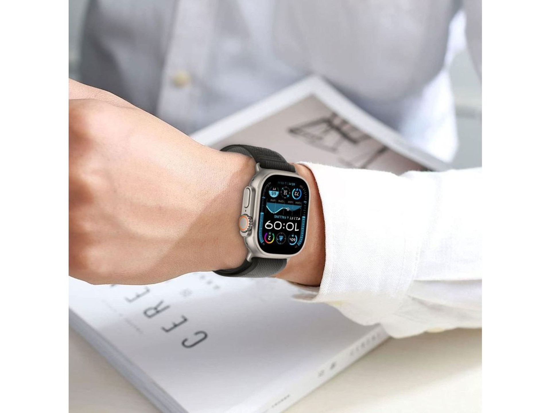Tech-Protect Nylon Stripe Strap for Apple Watch 6 / 7 / 8 / 9 / 10 / SE / Ultra 1 / 2 (44 / 45 / 46