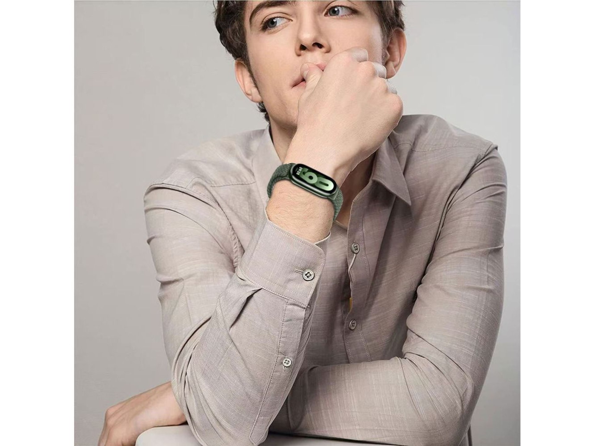 Tech-Protect NylonMag Strap for Xiaomi Smart Band 8 / 9 / NFC - Beige