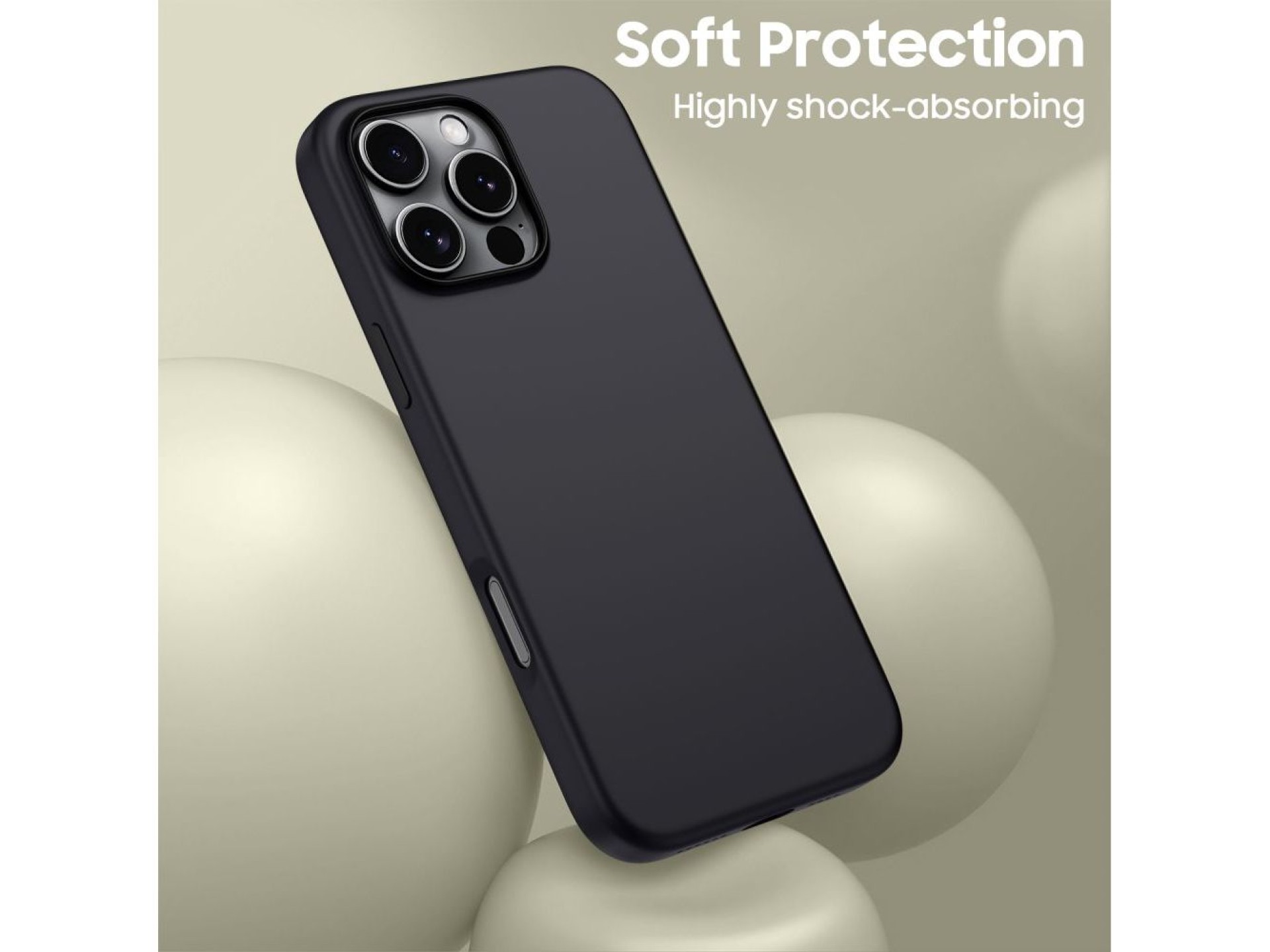 Funda Tech-Protect de silicona MagSafe para iPhone 16 Pro - Negra