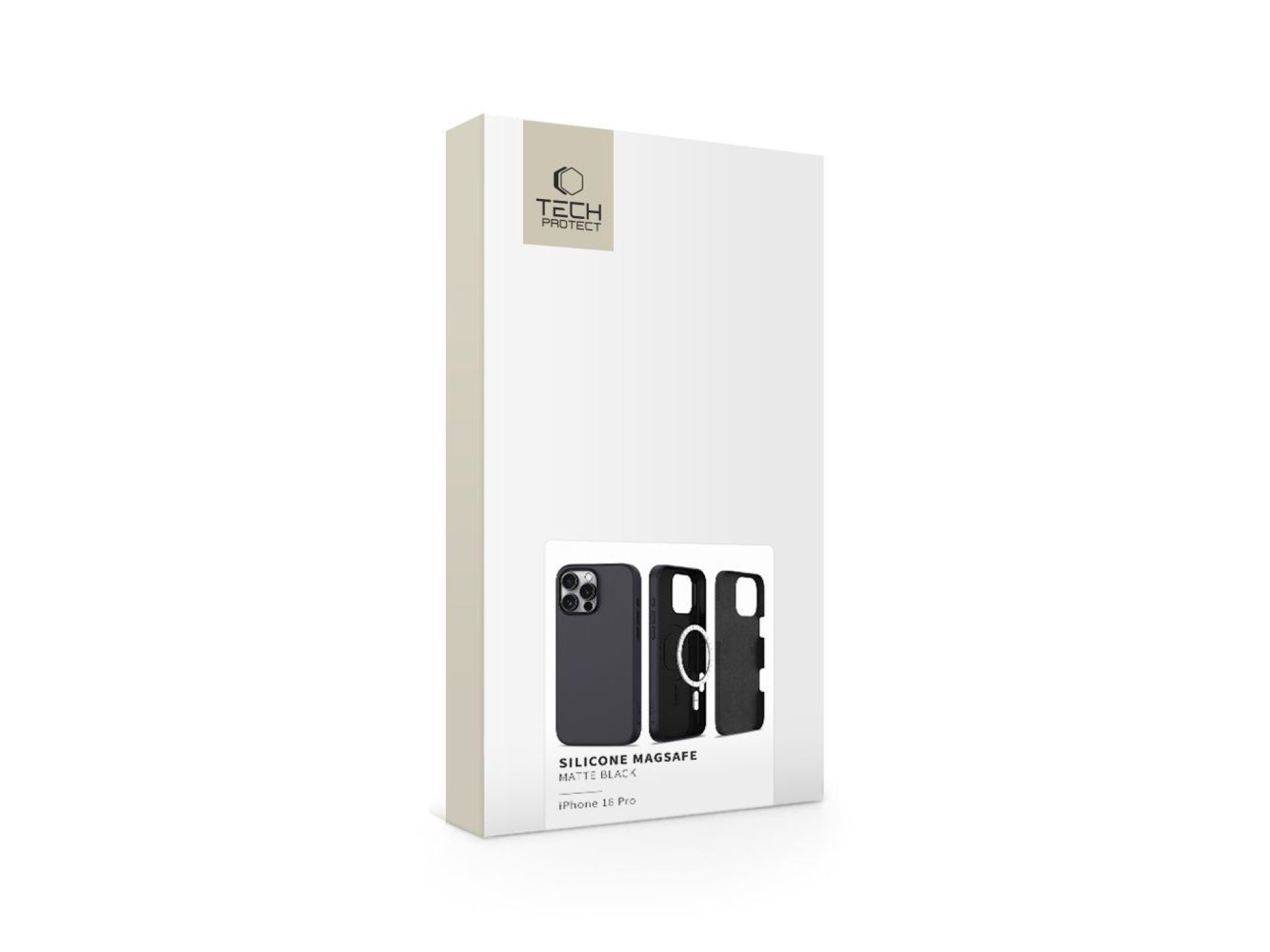 Funda Tech-Protect de silicona MagSafe para iPhone 16 Pro - Negra