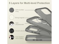 Capa de silicone Tech-Protect MagSafe para iPhone 16 Pro Max - Cinza Capa de silicone Tech-Protect MagSafe para iPhone 16 Pro Max - Cinza