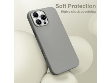 Tech-Protect Silicone MagSafe iPhone 16 Pro Case - Gray Tech-Protect Silicone MagSafe iPhone 16 Pro Case - Gray