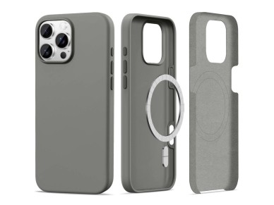 Tech-Protect Silicone MagSafe Case for iPhone 16 Pro Max - Gray Tech-Protect Silicone MagSafe Case for iPhone 16 Pro Max - Gray