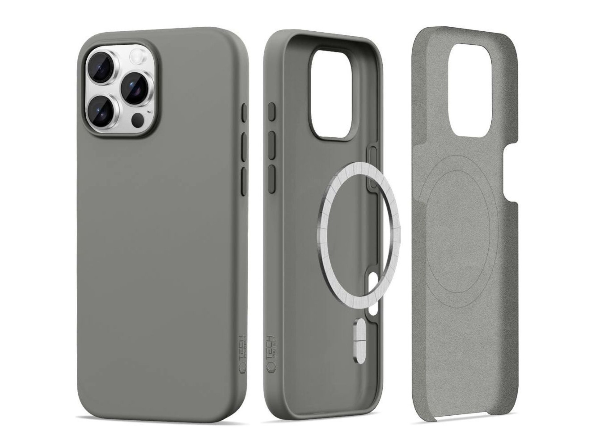 Tech-Protect Silicone MagSafe iPhone 16 Pro Case - Gray