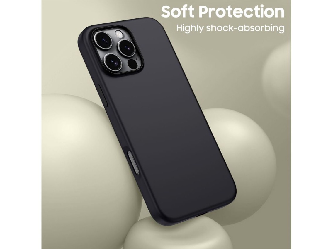 Funda Tech-Protect de silicona MagSafe para iPhone 16 Pro - Negra