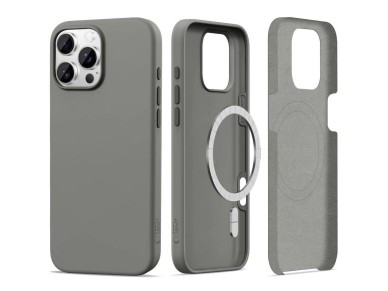 Tech-Protect Silicone MagSafe iPhone 16 Pro Case - Gray Tech-Protect Silicone MagSafe iPhone 16 Pro Case - Gray