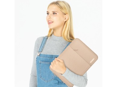 Capa protetora Tech-Protect para laptop de 15 a 16 polegadas - bege Capa protetora Tech-Protect para laptop de 15 a 16 polegadas - bege