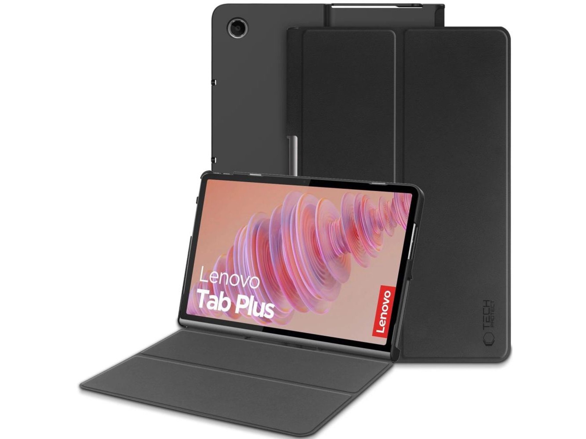 Capa protetora Tech-Protect SmartCase para Lenovo TAB PLUS - Preta