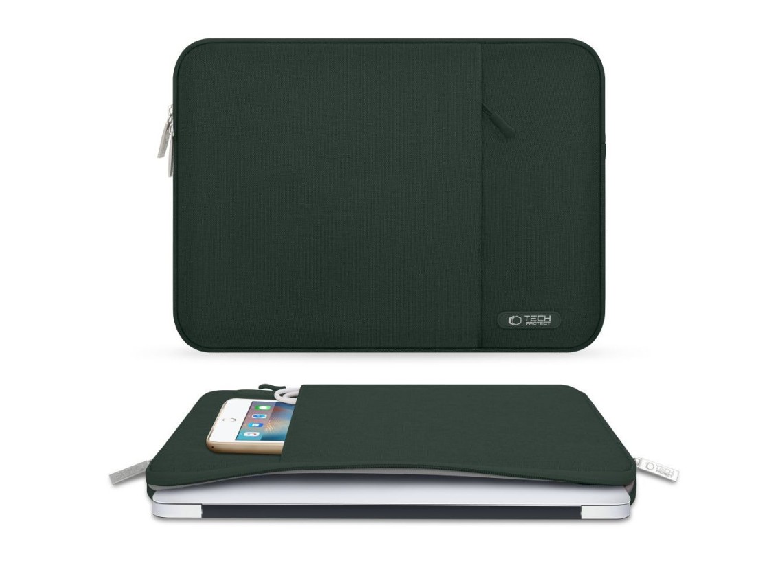 Capa protetora Tech-Protect para laptop de 15 a 16 polegadas - verde