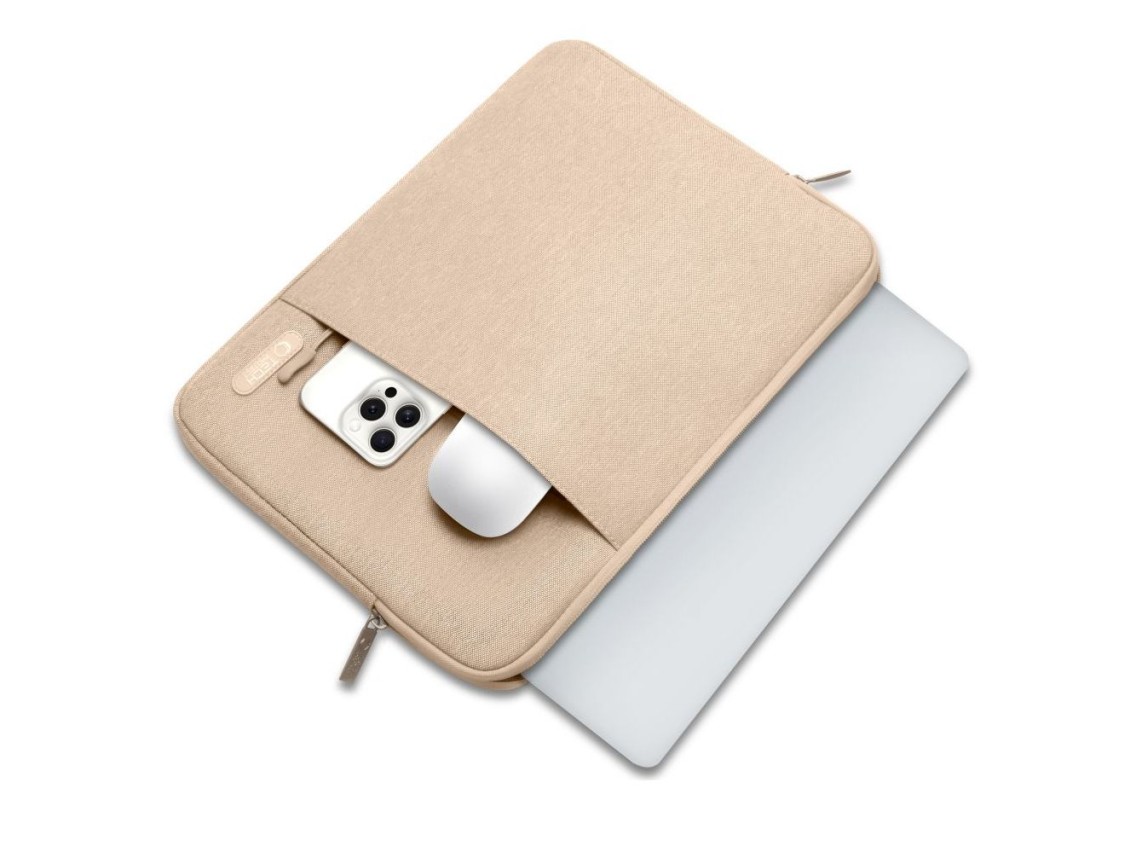 Capa protetora Tech-Protect para laptop de 13 a 14 polegadas - Bege