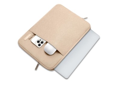 Capa protetora Tech-Protect para laptop de 13 a 14 polegadas - Bege Capa protetora Tech-Protect para laptop de 13 a 14 polegadas - Bege
