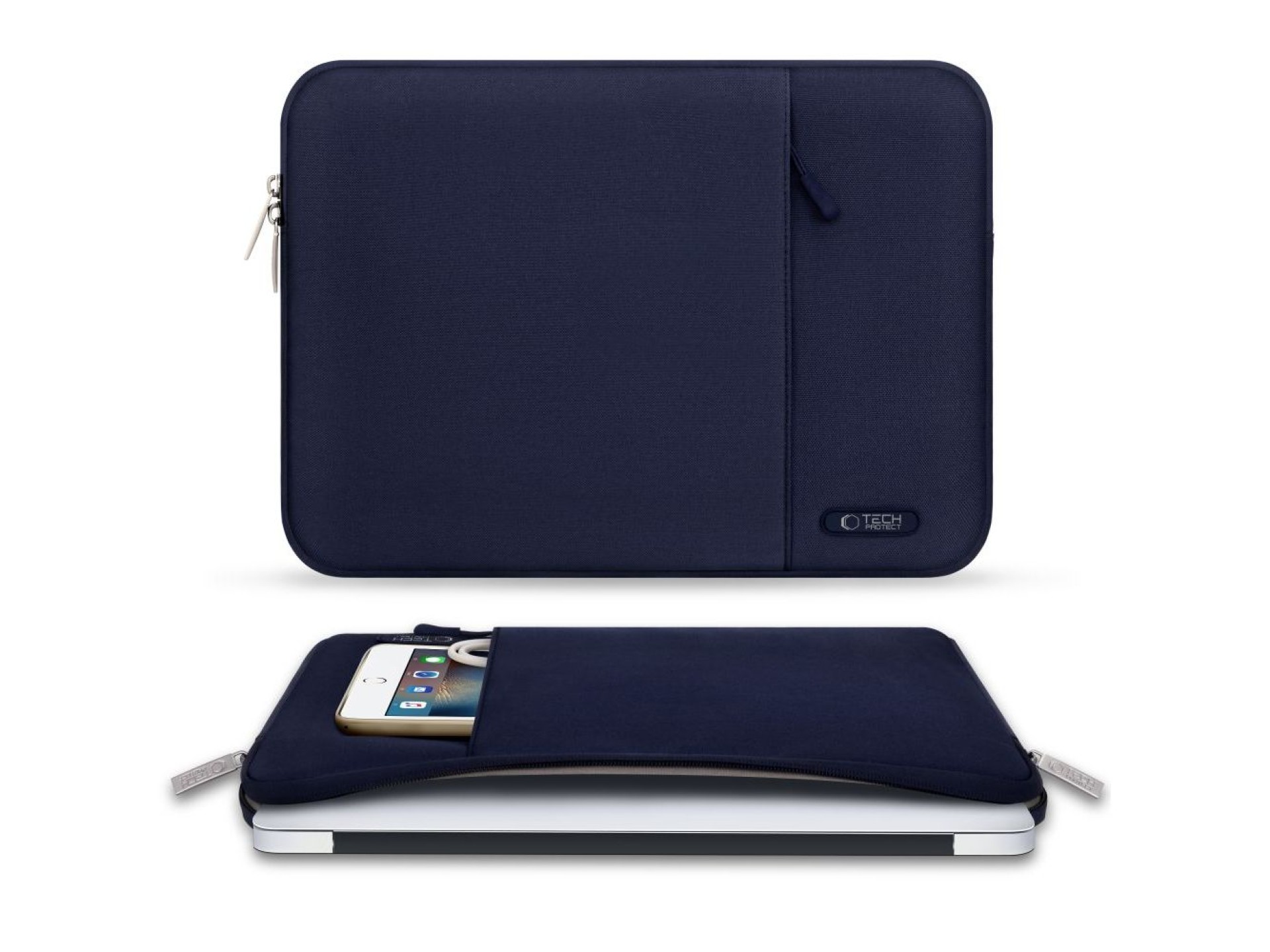 Capa protetora Tech-Protect para laptop de 13 a 14 polegadas - Azul Marinho