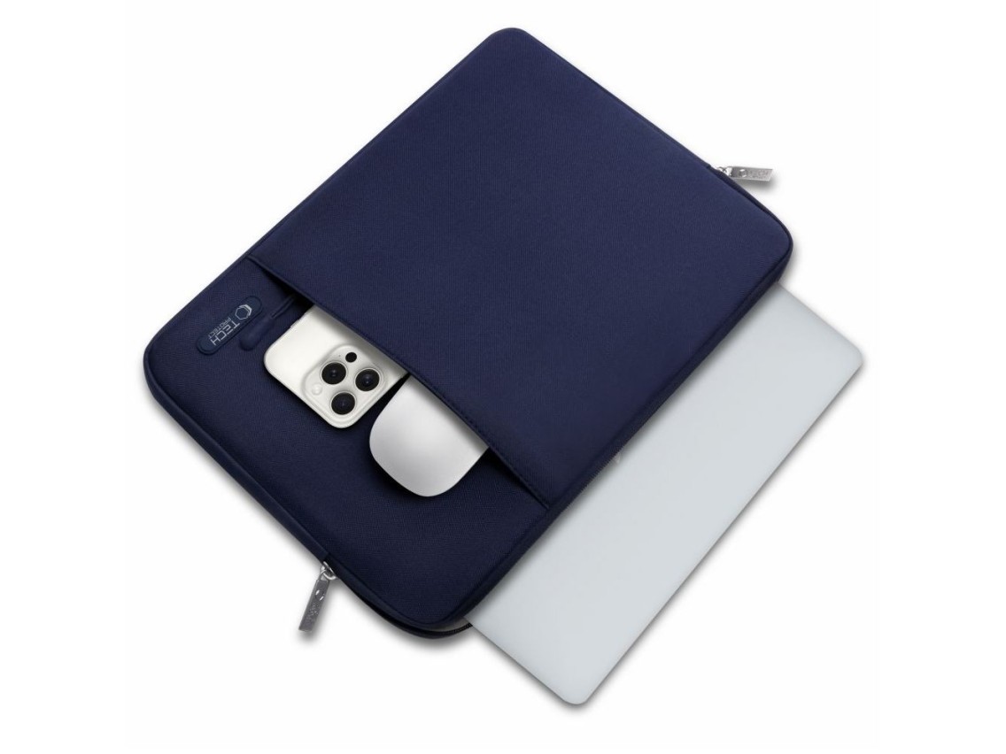 Capa protetora Tech-Protect para laptop de 13 a 14 polegadas - Azul Marinho