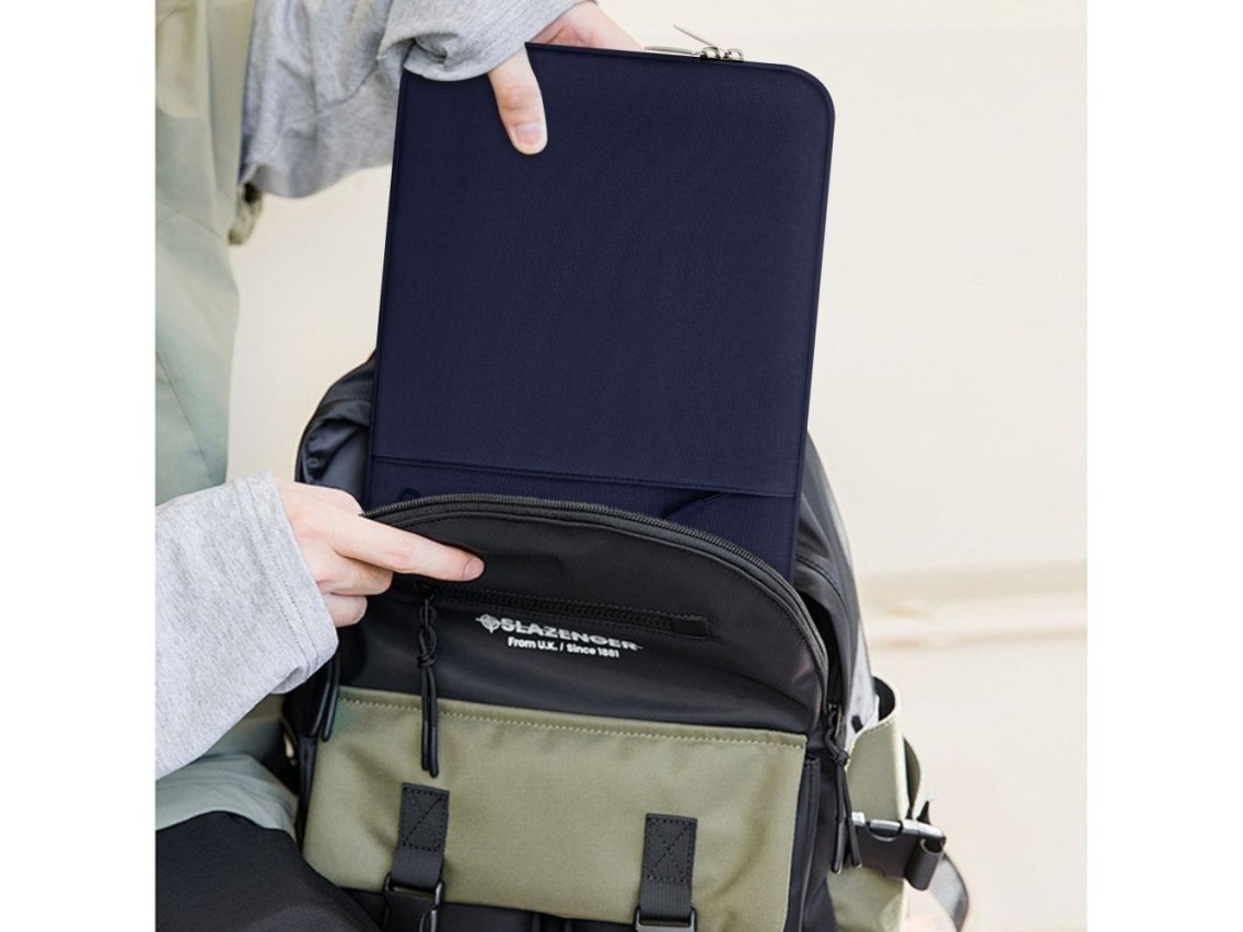 Capa protetora Tech-Protect para laptop de 13 a 14 polegadas - Azul Marinho