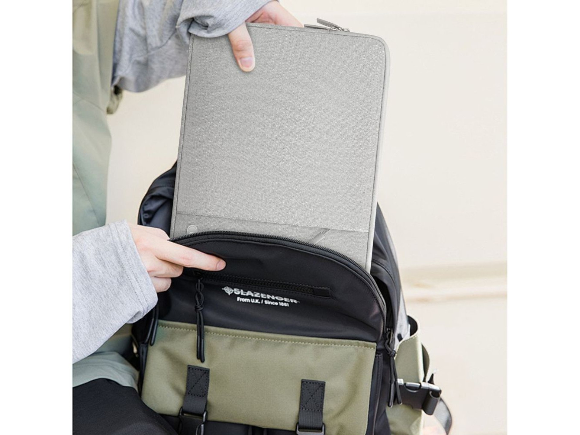 Capa protetora Tech-Protect para laptop de 13 a 14 polegadas - Cinza
