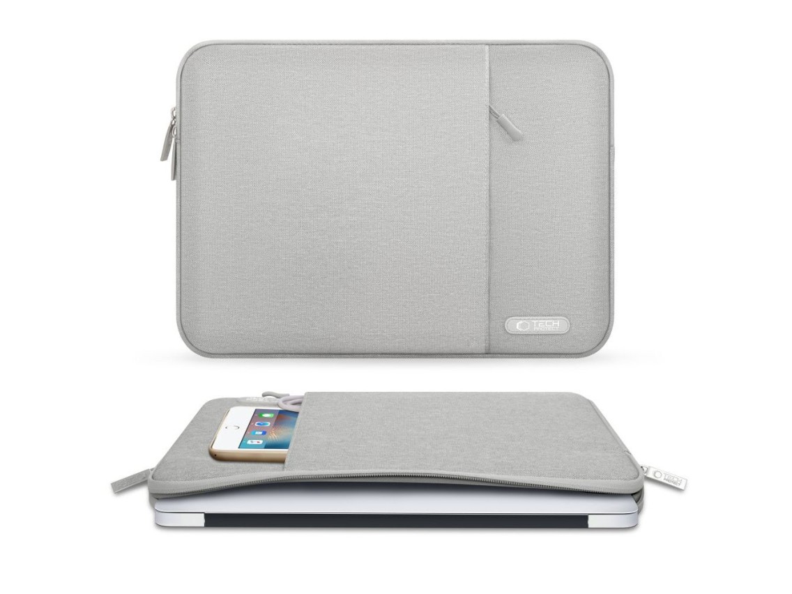 Capa protetora Tech-Protect para laptop de 13 a 14 polegadas - Cinza