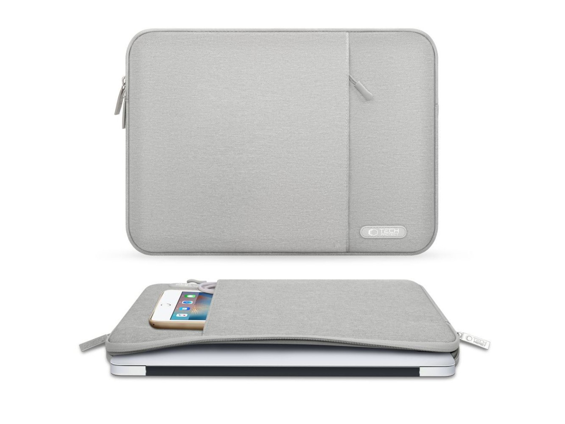 Capa protetora Tech-Protect para laptop de 13 a 14 polegadas - Cinza