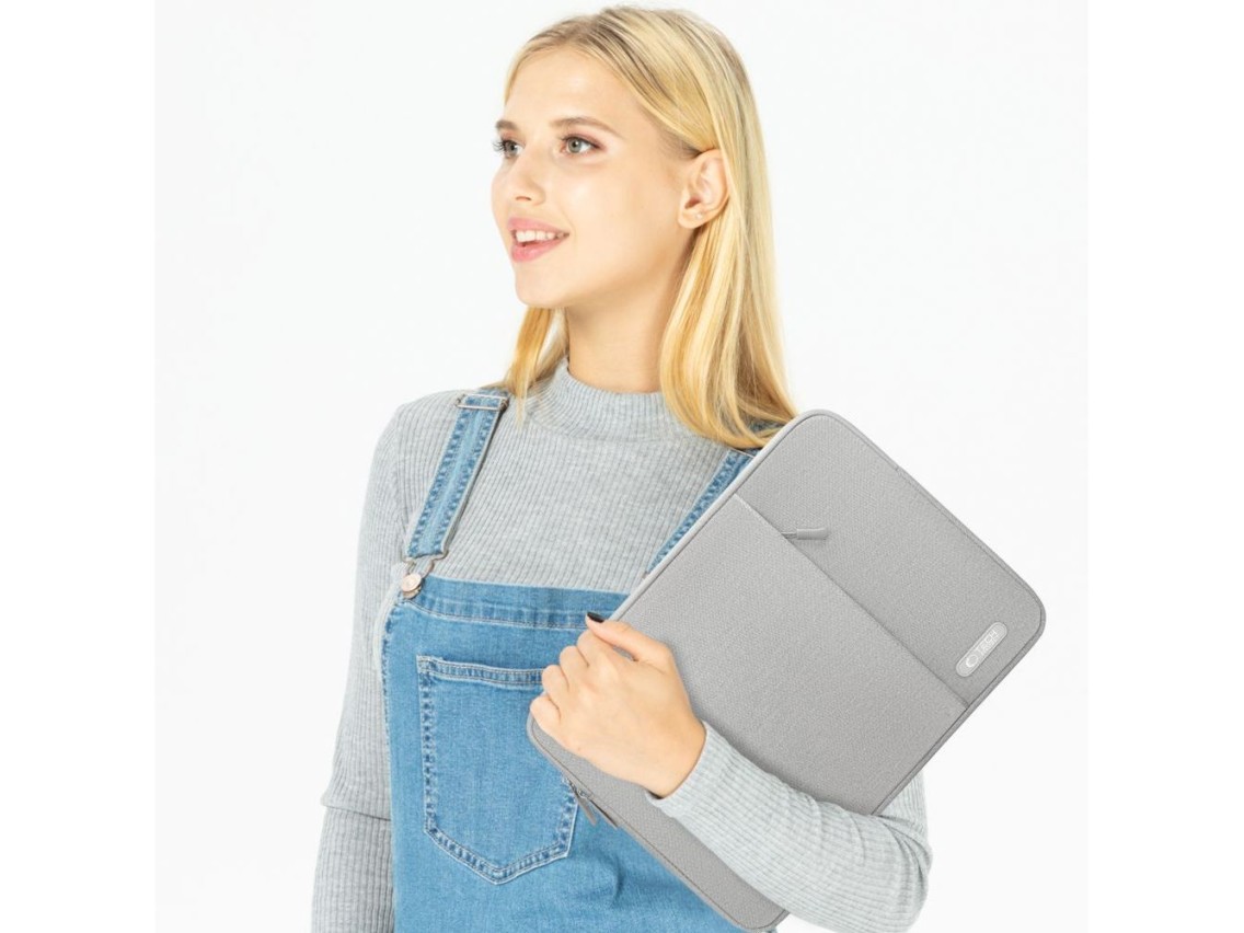Capa protetora Tech-Protect para laptop de 13 a 14 polegadas - Cinza