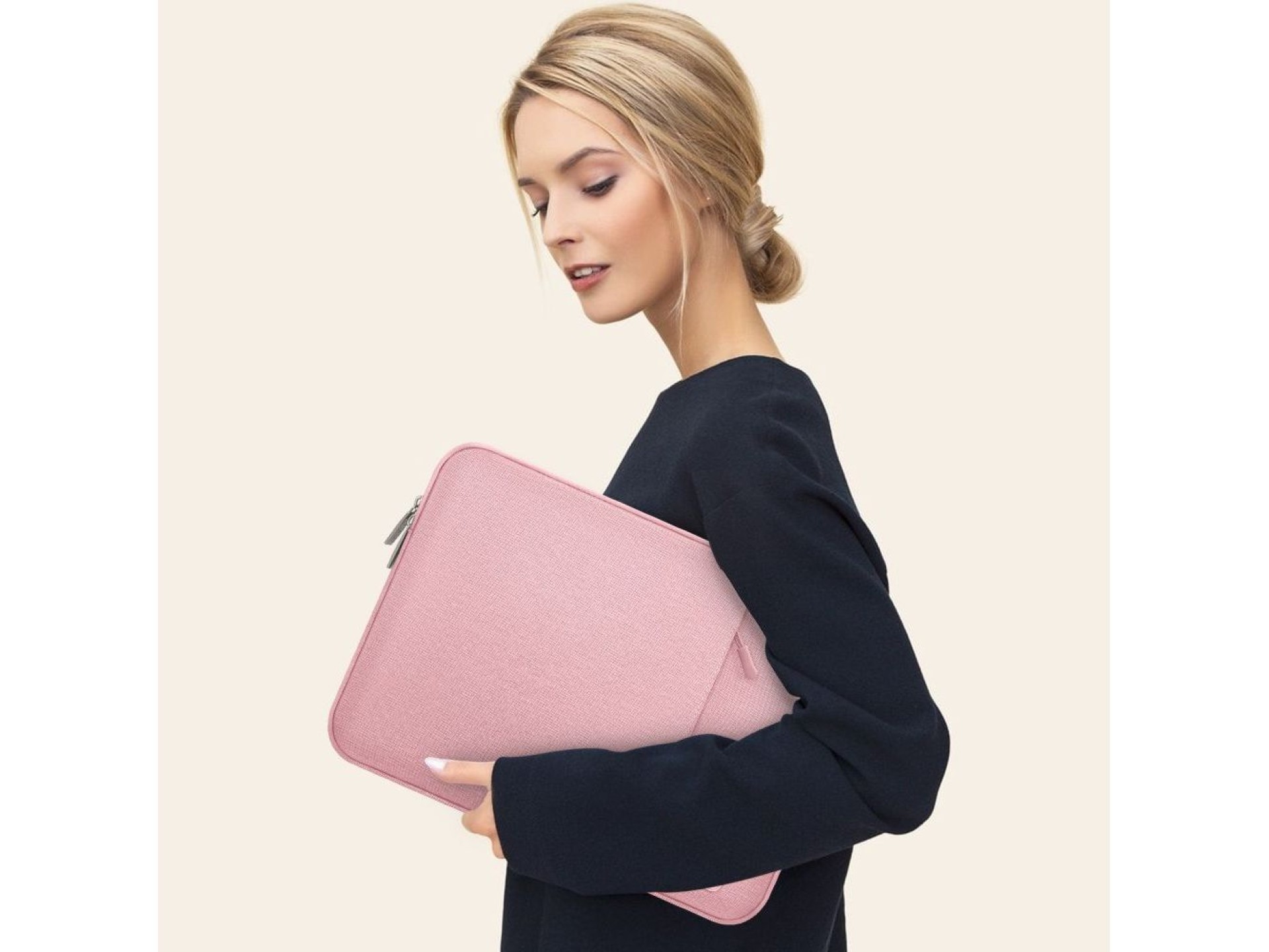 Capa protetora Tech-Protect para laptop de 13 a 14 polegadas - Rosa