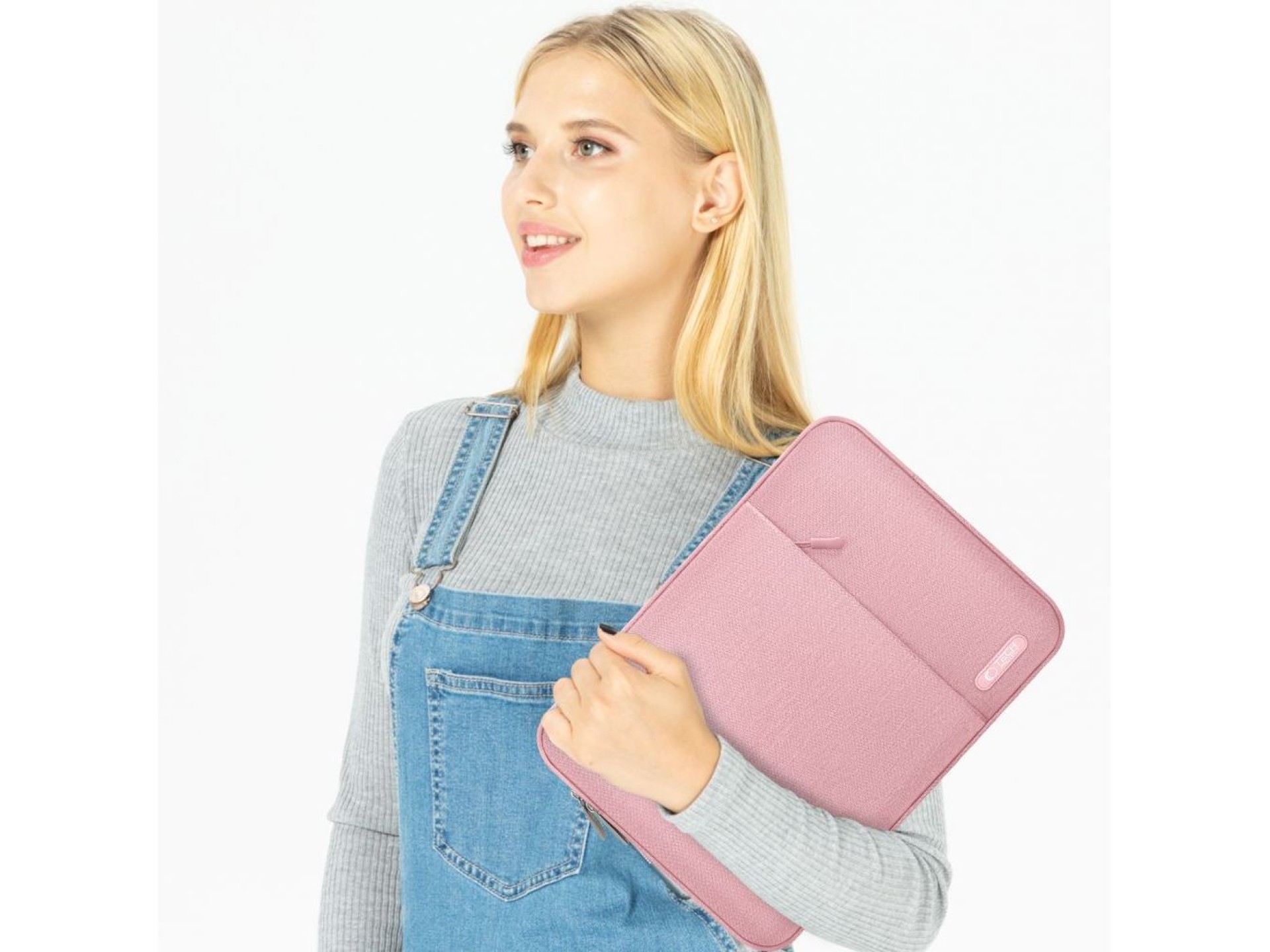 Capa protetora Tech-Protect para laptop de 13 a 14 polegadas - Rosa