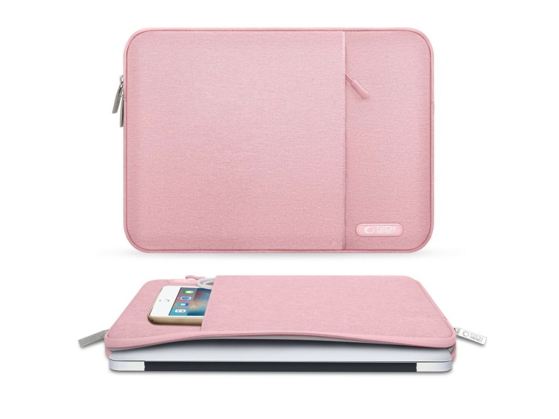 Capa protetora Tech-Protect para laptop de 13 a 14 polegadas - Rosa