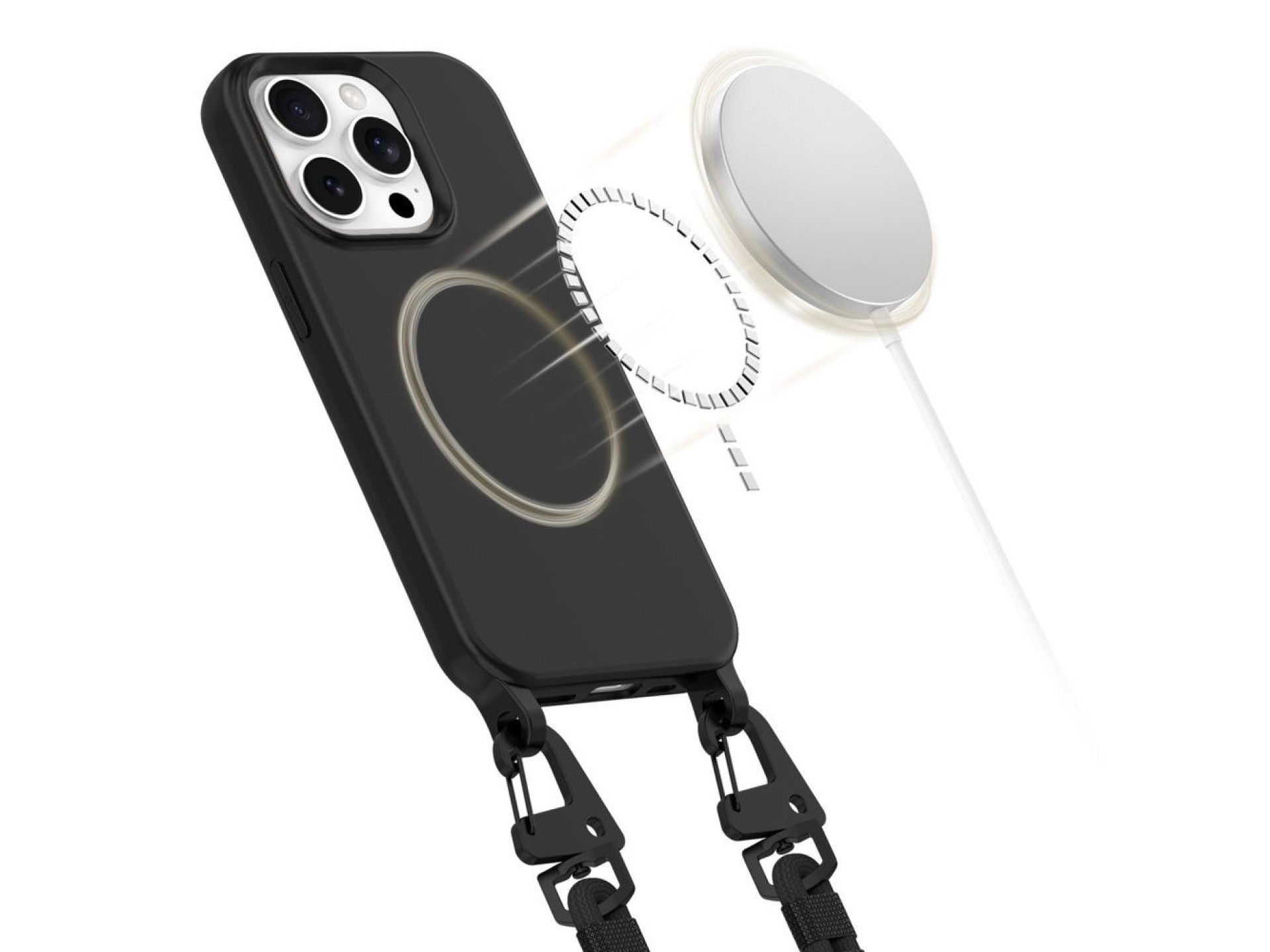 Funda Tech-Protect MagNecklace MagSafe para iPhone 14 Pro - Negra