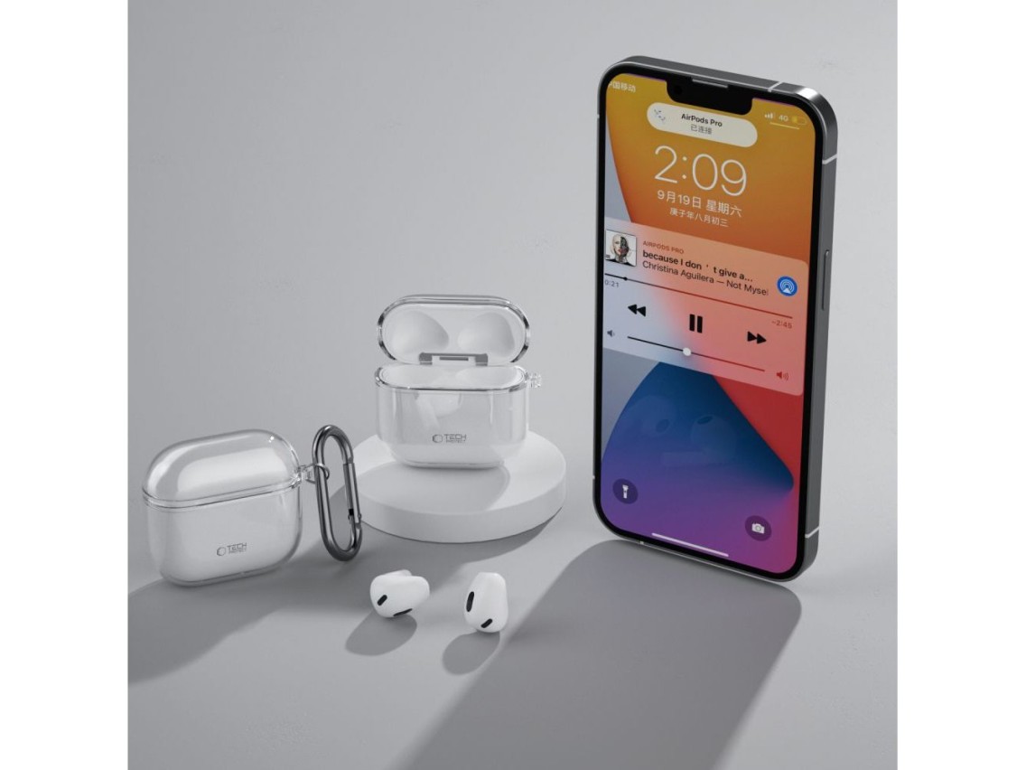 Capa Tech-Protect FLEXAir para Apple AirPods 4 - Transparente