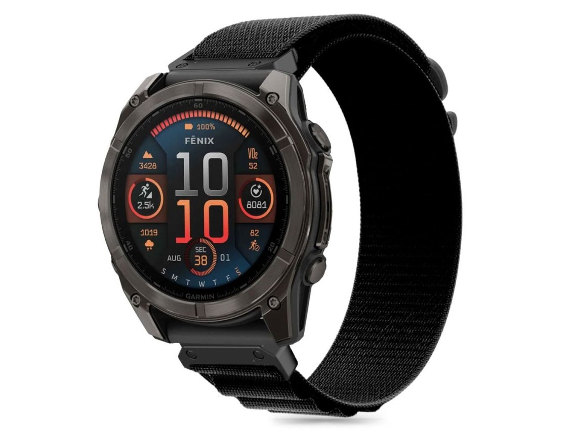 Tech-Protect Nylon Pro Strap Garmin Fenix 5 / 6 / 6 Pro / 7 / 8 (47MM) - Black