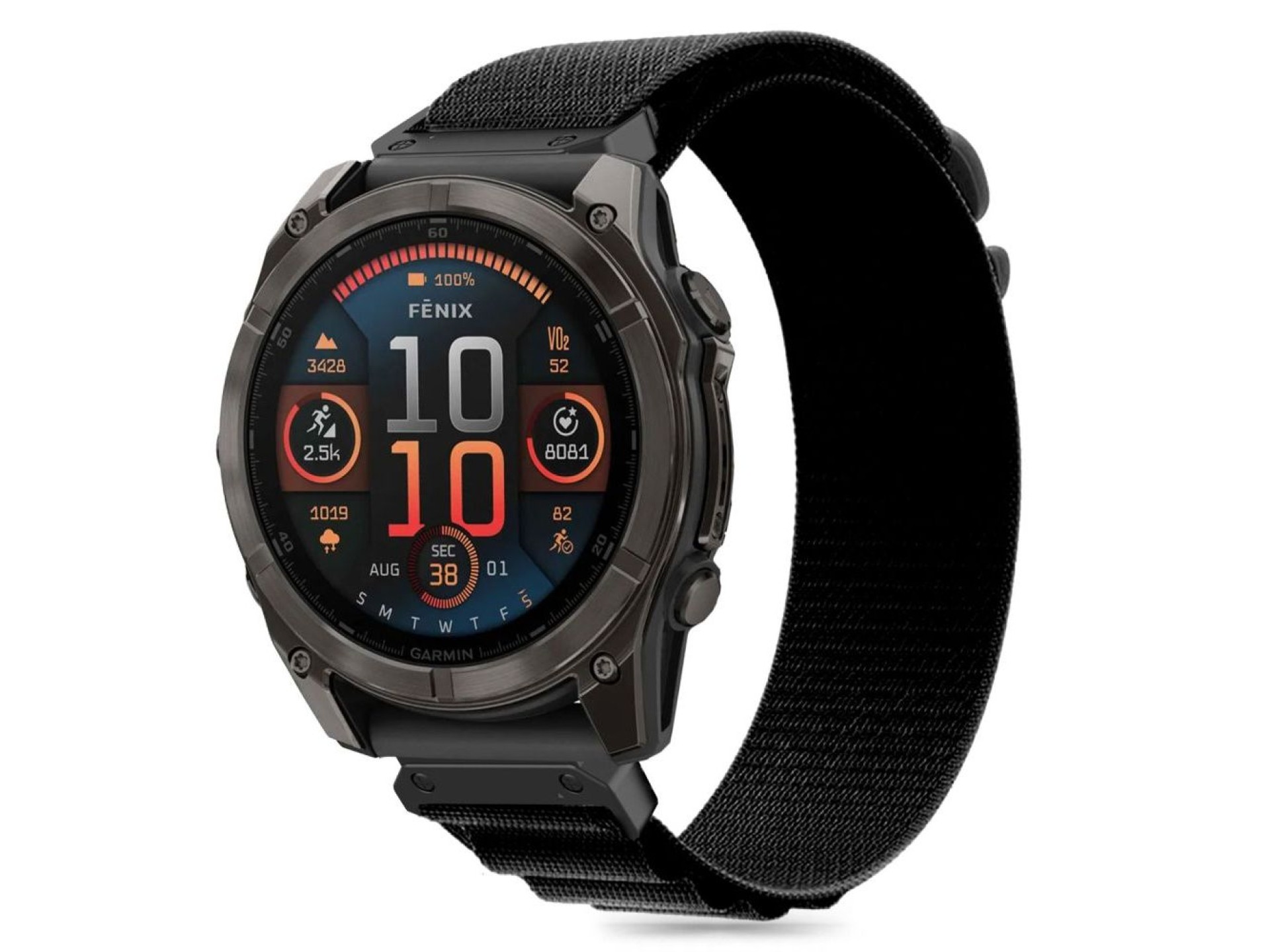 Tech-Protect Nylon Pro Strap Garmin Fenix 5 / 6 / 6 Pro / 7 / 8 (47MM) - Black