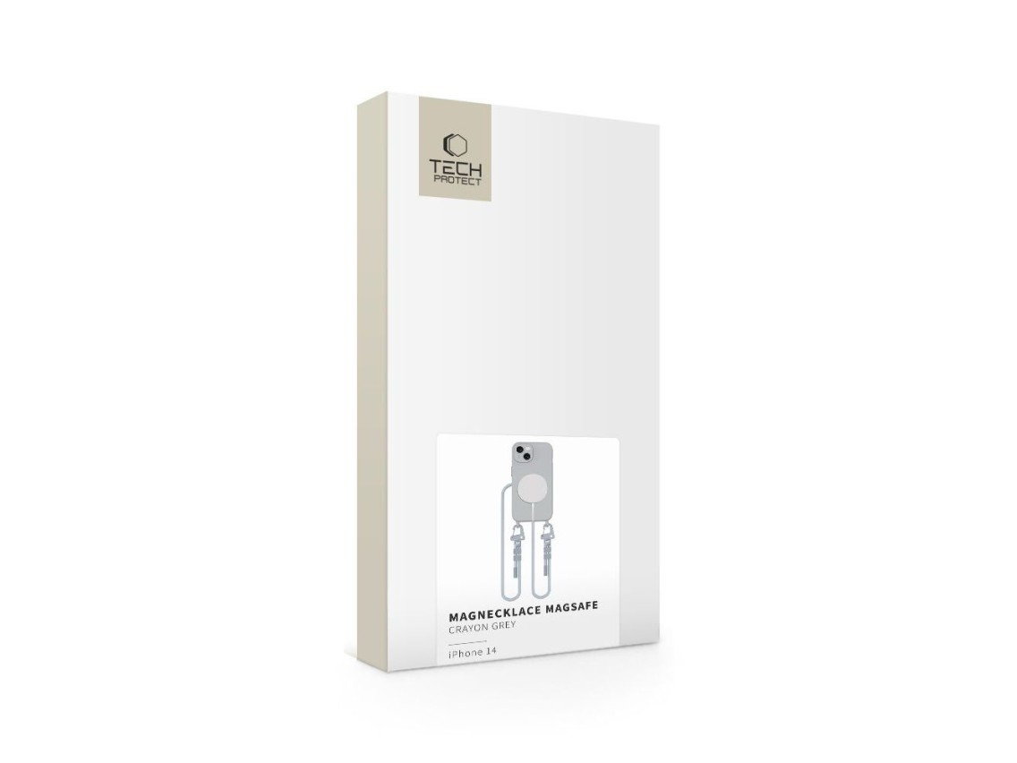 Capa Tech-Protect MagNecklace MagSafe para iPhone 14 - Cinza