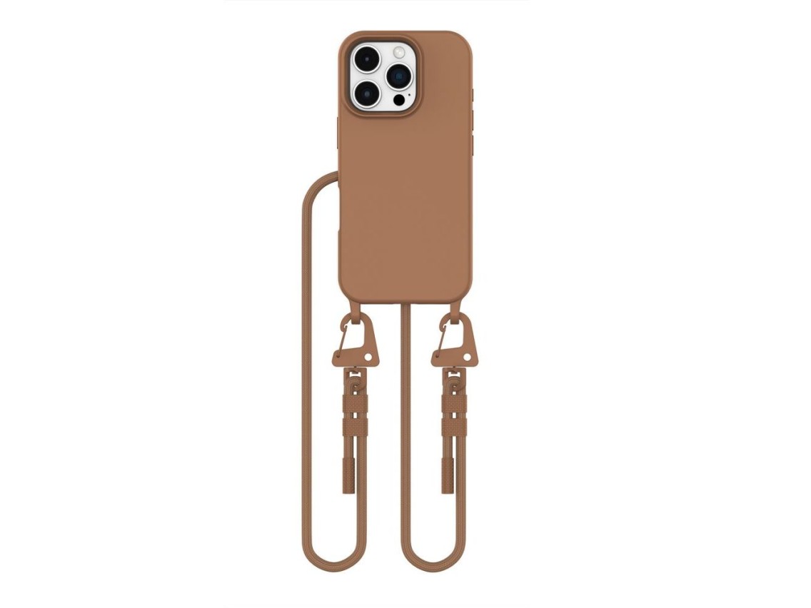 Capa Tech-Protect MagNecklace MagSafe para iPhone 16 Pro - Marrom