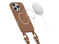 Capa Tech-Protect MagNecklace MagSafe para iPhone 16 Pro - Marrom Capa Tech-Protect MagNecklace MagSafe para iPhone 16 Pro - Marrom
