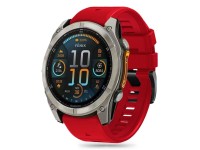 Tech-Protect Silicone Line Strap for Garmin Fenix 5X / 5X Plus / 6X / 6X Pro / 7X / 8 (51 mm) - Red