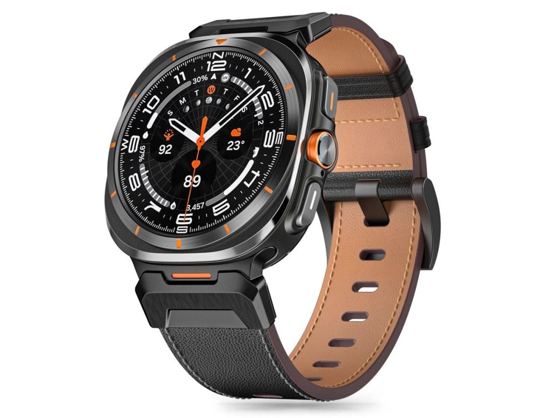 Correa de cuero Tech-Protect Delta Pro para Samsung Galaxy Watch Ultra (47 mm) - Negra