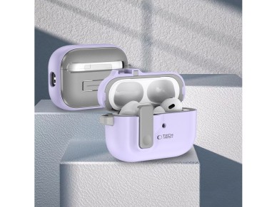 Tech-Protect Slim Hook Case with Carabiner for Apple AirPods Pro 1 / 2 - Purple Tech-Protect Slim Hook Case with Carabiner for Apple AirPods Pro 1 / 2 - Purple