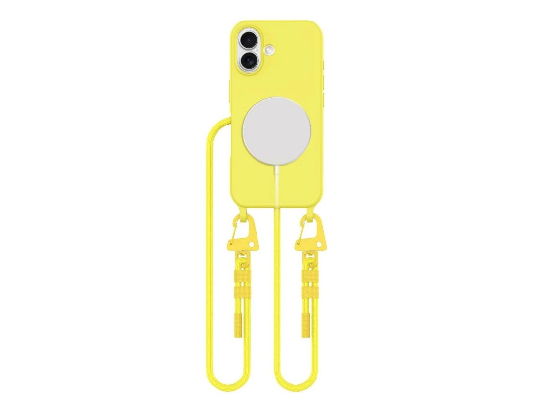 Tech-Protect MagNecklace MagSafe Case with Lanyard for iPhone 16 - Yellow