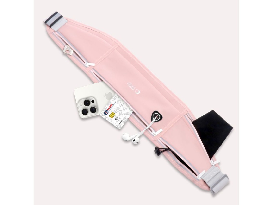 Bolsa de cintura esportiva universal Tech-Protect M3 - Rosa