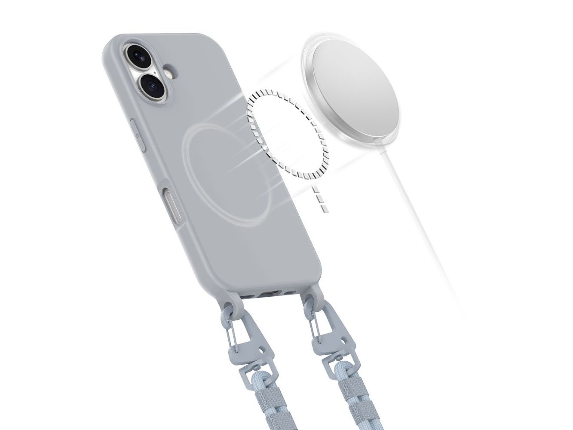 Tech-Protect MagNecklace MagSafe iPhone 16 Case - Gray