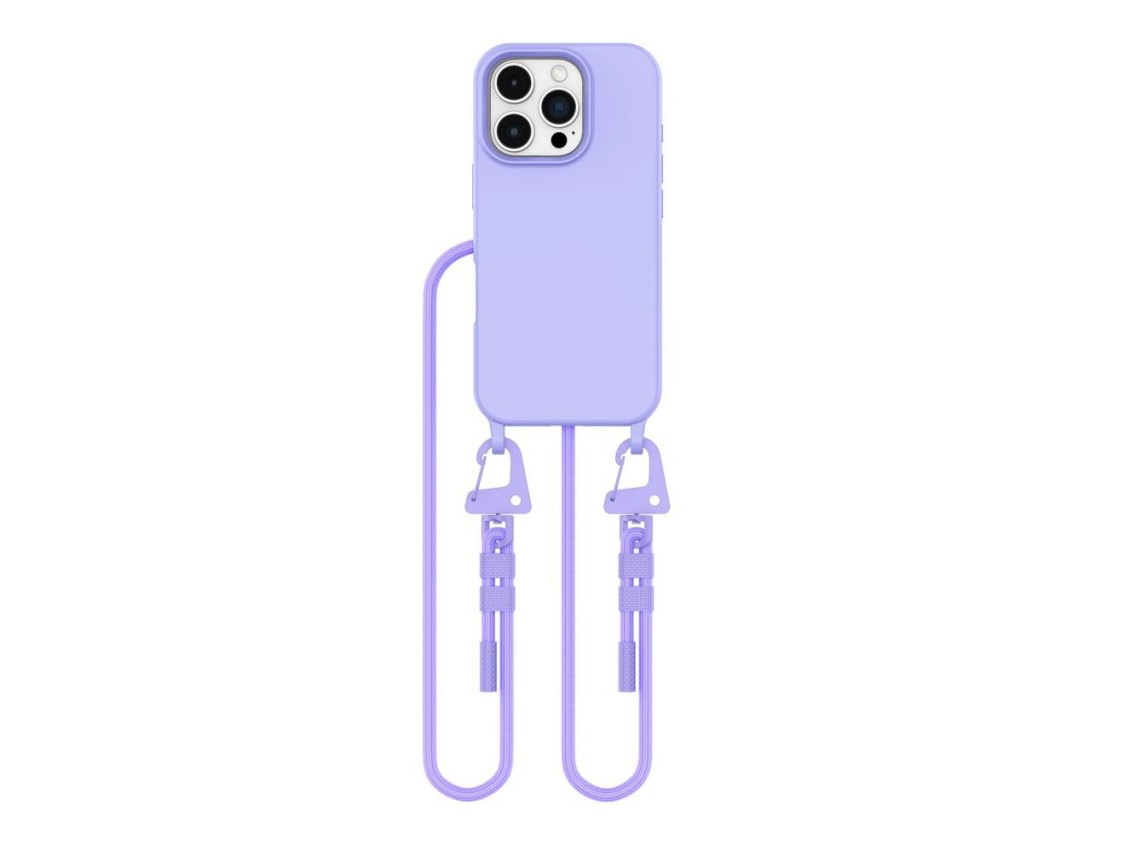 Funda Tech-Protect MagNecklace MagSafe con cordón para iPhone 16 Pro Max - Morado