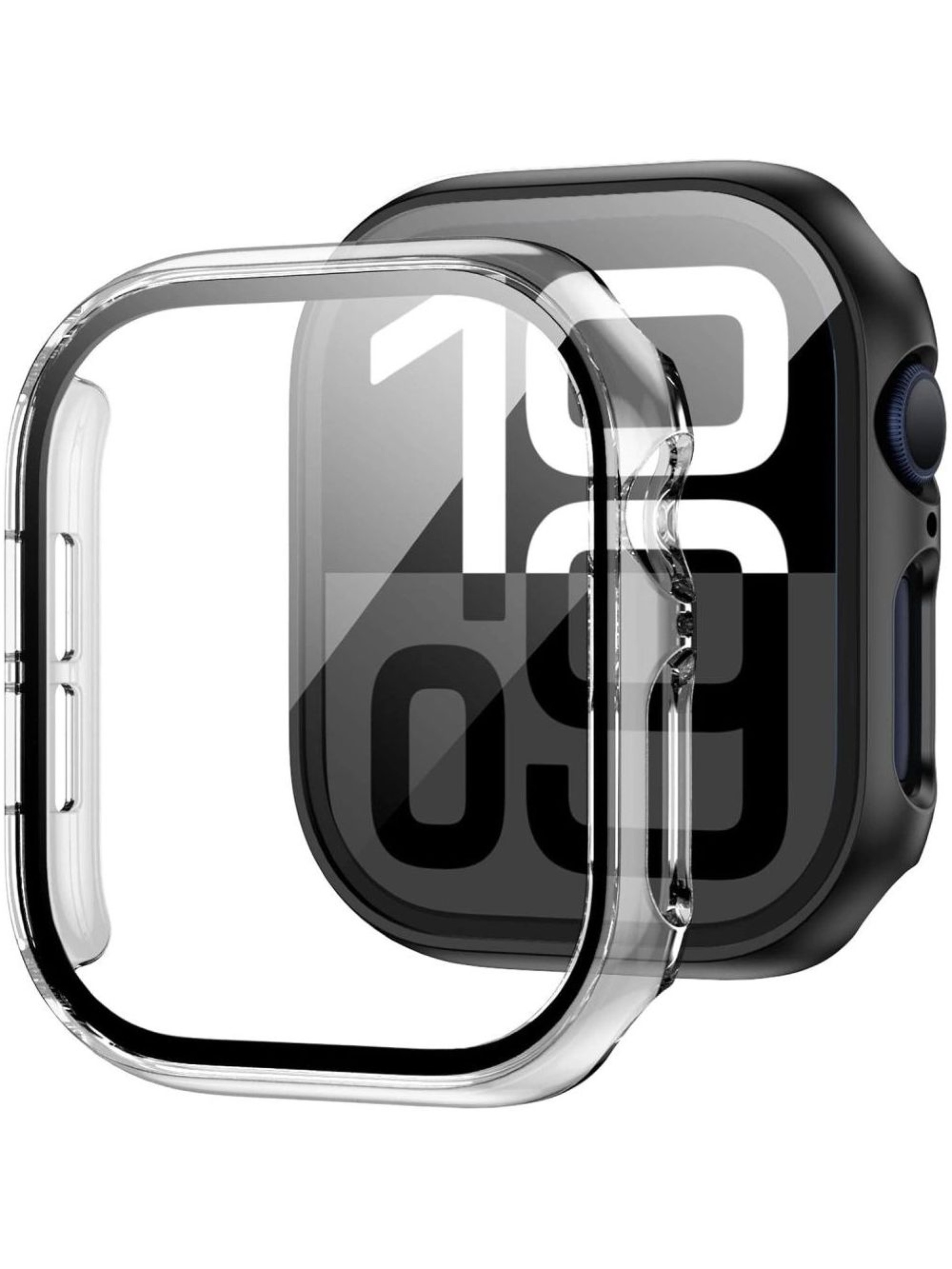 Capa de vidro temperado Tech-Protect Defense360 para Apple Watch 10 (42 mm) - Transparente