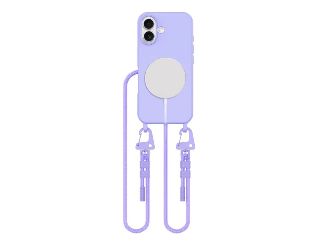 Tech-Protect MagNecklace MagSafe Case with Lanyard for iPhone 16 - Purple