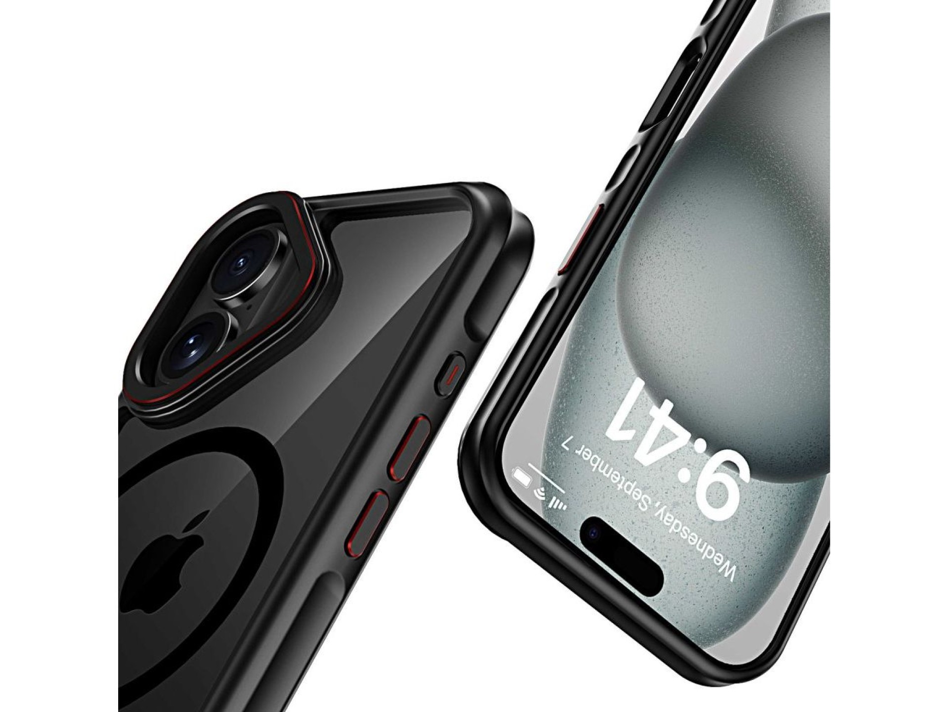 Funda Tech-Protect MagHybrid MagSafe para iPhone 16 - Negra