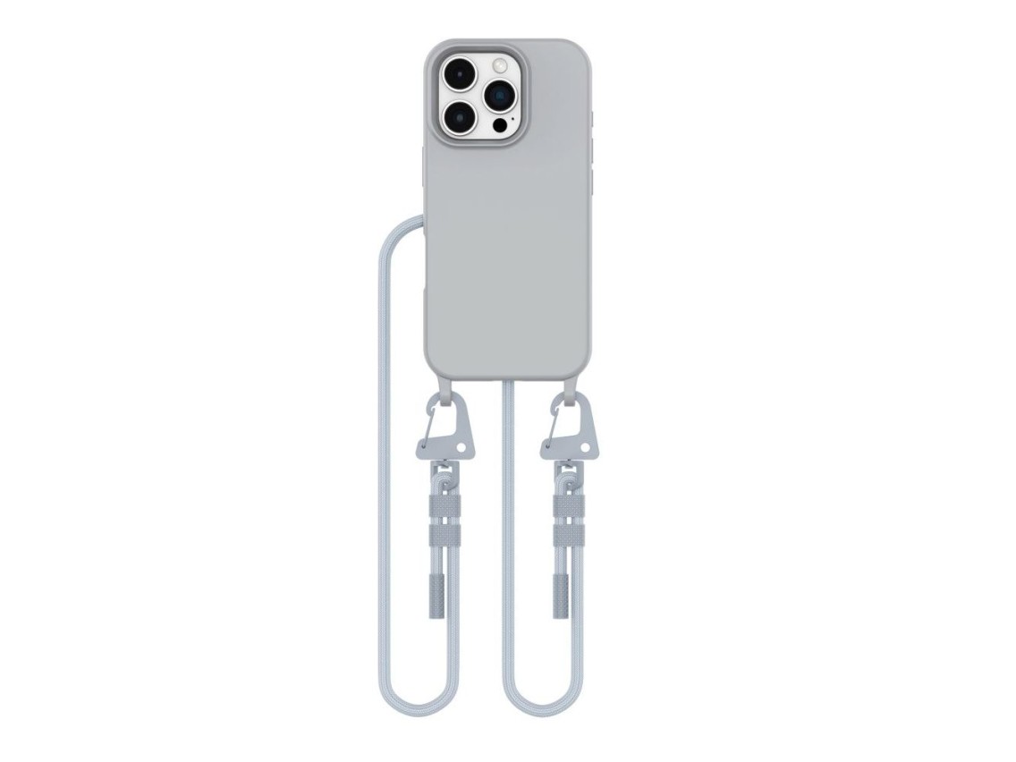 Funda Tech-Protect MagNecklace MagSafe con cordón para iPhone 16 Pro - Gris